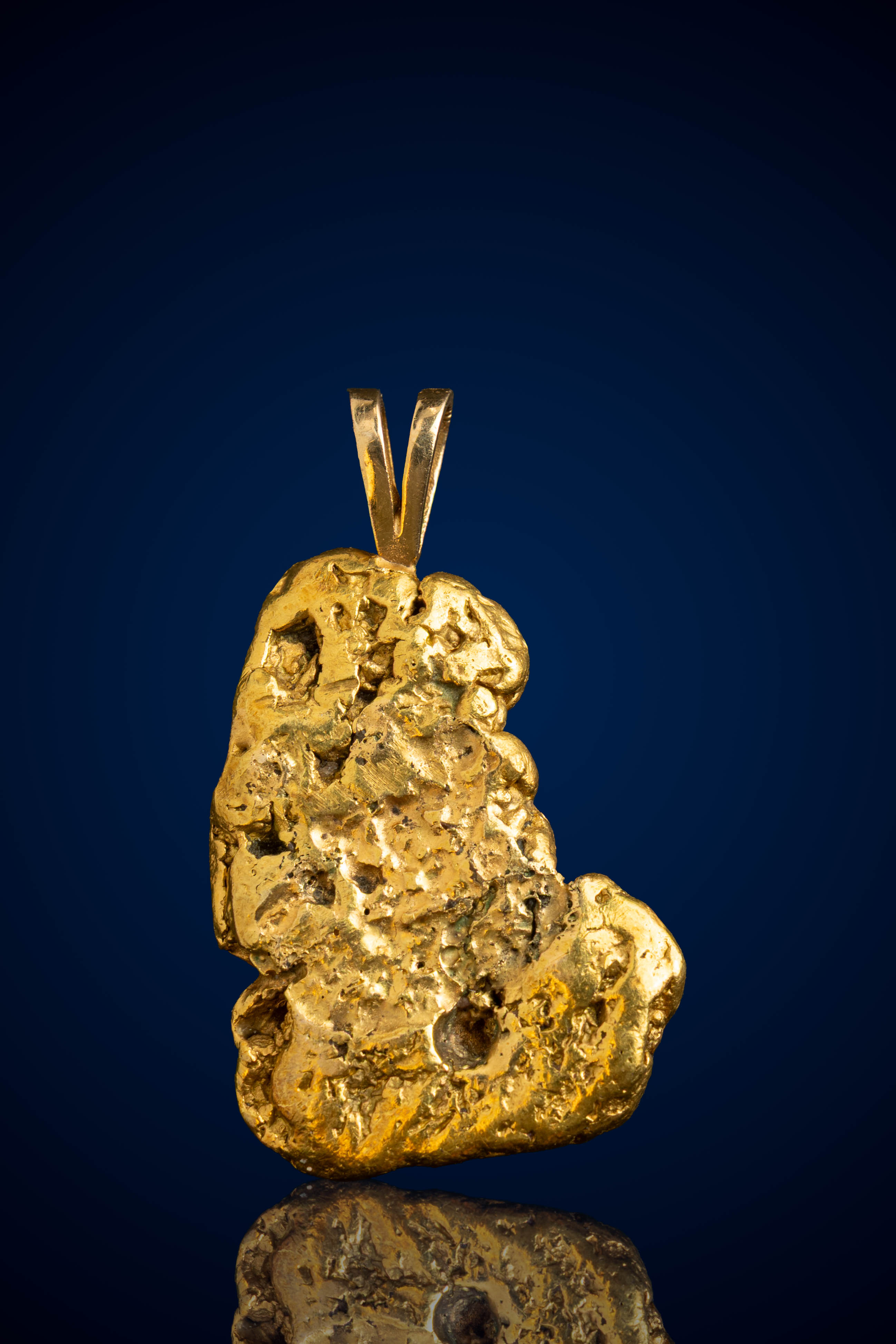 Stunning, Cratered Natural Gold Nugget Pendant - Alaska - 16.13 grams (image for) Stunning, Cratered Natural Gold Nugget Pendant - Alaska - 16.13 grams